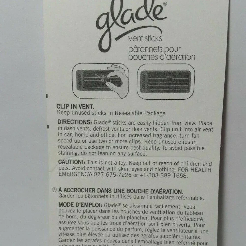 5 Glade Vent Sticks Air Freshener Hawaiian Breeze